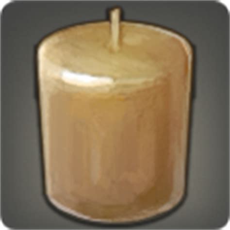 Tallow candle ffxiv. Item#23222. Marine Wax Ester. Miscellany. Item. Patch 4.3. Description: A saturated wax ester harvested from the fathomless abyss. Requirements: 