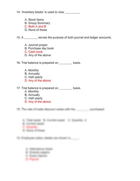 Tally Exam Model Question Papers