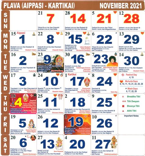Tamil Calendar Usa 2021
