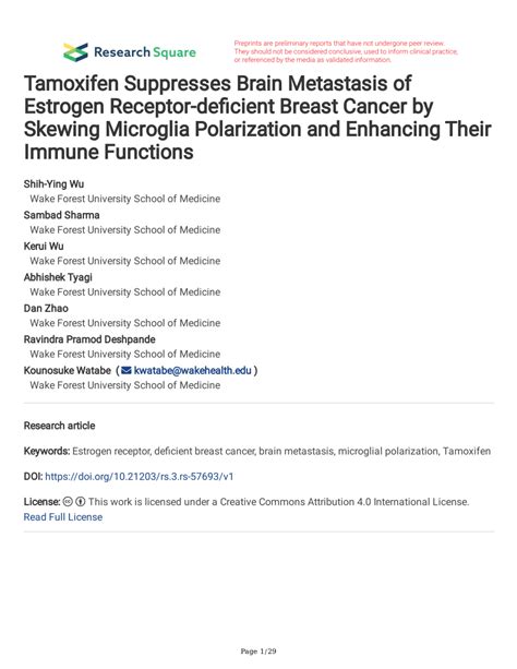 Tamoxifen suppresses brain metastasis of estrogen …