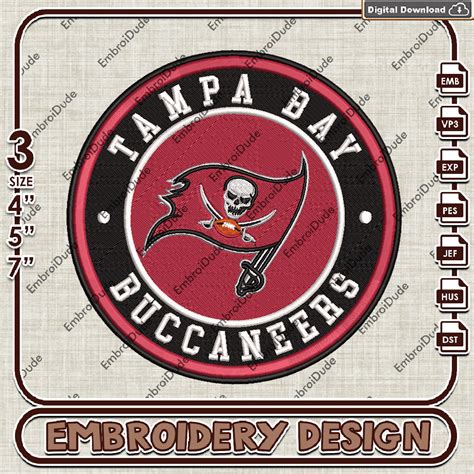 Tampa Bay Buccaneers logo embroidery design INSTANT download …