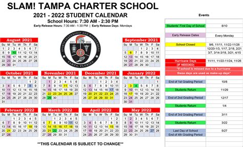 Tampa Schools Calendar