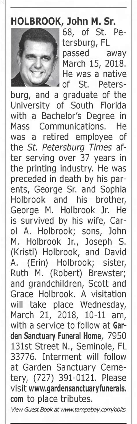 Tampa bay times obit. Things To Know About Tampa bay times obit. 