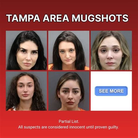 Tampa mugshots today.  Free arrest record search.  Results also include Booking Id, Charg...