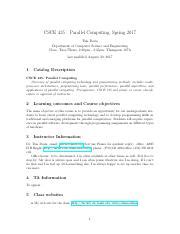 Tamu csce 435 reddit.  Overview of parallel computing technology and pro...