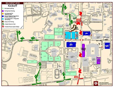 Construction Map at Texas A & M University. Please select the print format from the dropdown button..