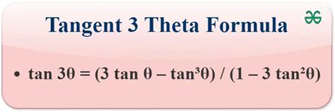 Tan Theta Formula - GeeksforGeeks