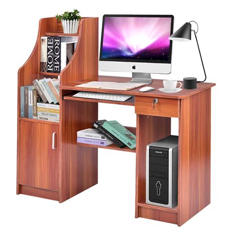 Buy Tangkula Computer Desk with Drawer & Keyboard Tray, 22 Inch Wide Modern Study Writing Desk with Desktop Hutch & Storage Shelves, Home Office Desk for Kids, Wood PC Laptop Desk, Desk for Bedroom: Home Office Desks - Amazon.com FREE DELIVERY possible on eligible purchases . 