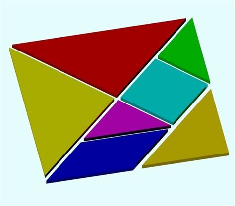 Tangram puzzle 3D model 3D printable CGTrader