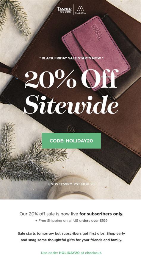 Tanner goods - 20% off site wide with code THANKS - Reddit