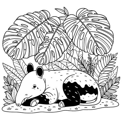 Tapir Coloring Page