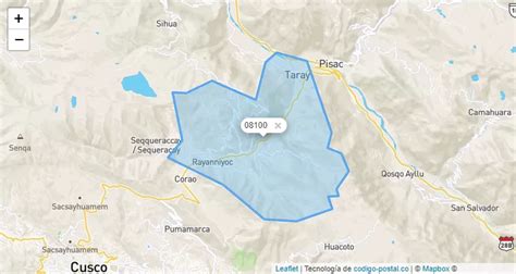 Taray, Peru Postal Codes