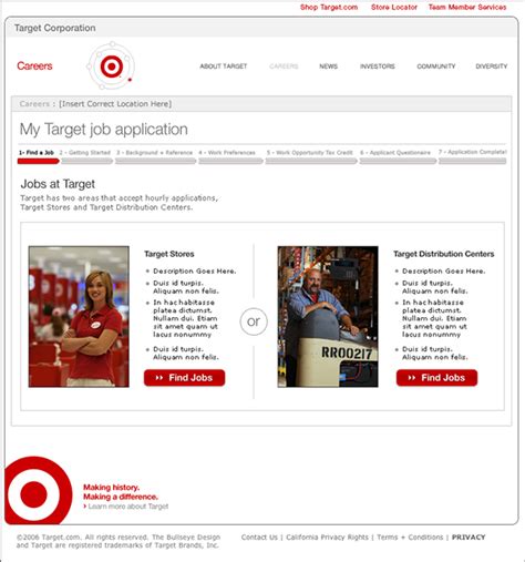 Target Job Application System on Behance