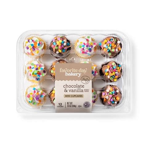 Target cupcakes. Description. Grab a treat the whole family is sure to love with the 12-Count Spring Chocolate Mini Cupcakes from Favorite Day™. Great for gifting or treating yourself, they also make a perfect pick for parties. Enjoy them on their own or add them to a seasonal candy board or bar. Favorite Day™: A little bliss in every bite. 