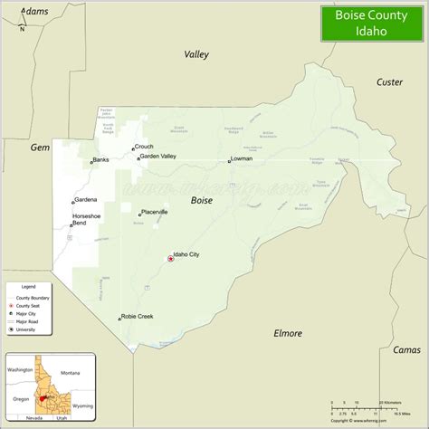 Target locations in Idaho outside larger counties (Boise, Coeur …