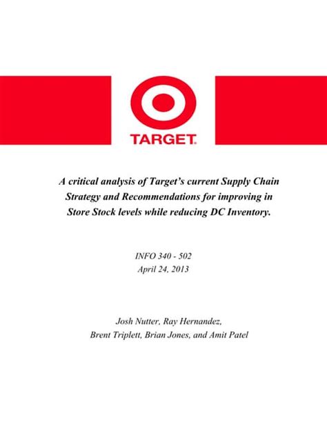 Target supply chain management.  Explore Target career areas across stores...