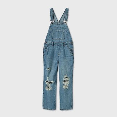 With an ankle length and cuffed hems, the medium-wash overalls add some cool flair to your casual at-home or going-out looks with a variety of simple or dressy tops. Universal Thread™: The denim collection that's true to you. Sizing: Womens. Material: 99% Cotton, 1% Spandex. Lining Fabric: Poplin.