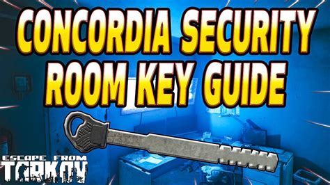 Tarkov concordia security room key. -Concordia security room key. MULTIPLE SPAWNS •This task requires you to locate a hard drive on the Streets of Tarkov. It may be found in the Concordia security room, which is located in the Concordia building’s underground parking garage. Multiple spawn points are dispersed throughout the room. 