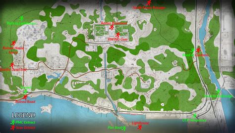 PMC Excavation Points. There are four escape routes PMC characters can take in Shoreline. They're rather spread out, so keep in mind the nearest point in relation to where you are. Only one of them is always open, so keep an eye out for the availability of the others. None of these points needs a key or item to use, merely waiting for an .... 
