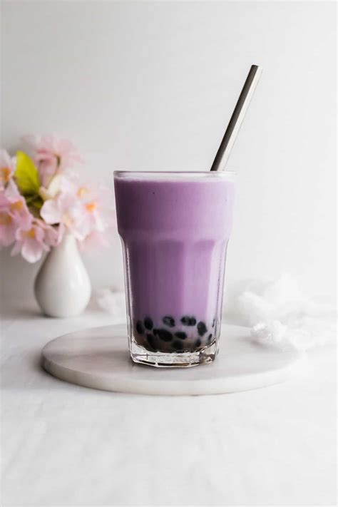 Taro boba milk tea. This purple boba, famously known as Taro milk tea is rich, creamy milk tea that contains fresh taro roots and luscious purple sweet potatoes, a colorfully purple drink hugely prevalent all over Asia. It … 