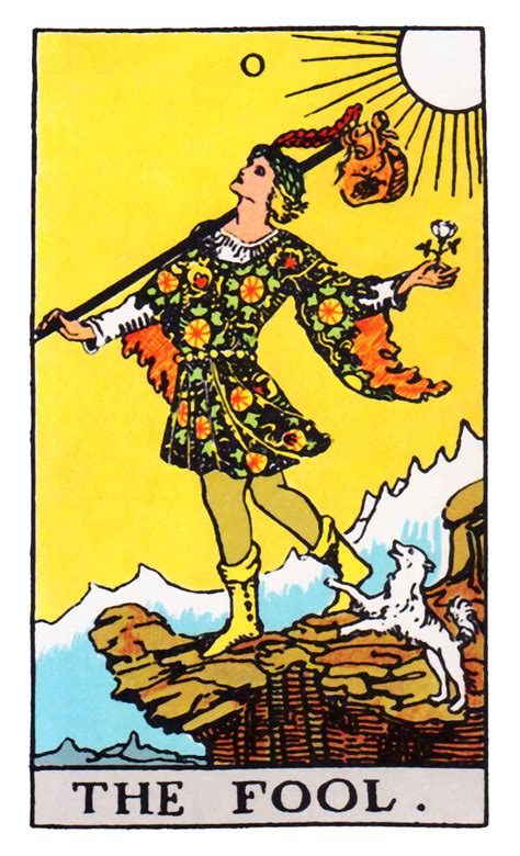 Tarot Radiant Rider-Waite - The Fool Joker, Tarot kartları, Tarot