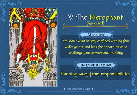 Tarot Teaching - The Hierophant in reversed. Learn the cards with …