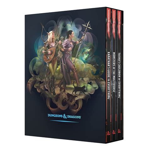 Tasha's Cauldron of Everything, released in 2020, is a sourcebook for Dungeons & Dragons 5th edition. Named for iconic World of Greyhawk character Tasha, it presents a variety of character class options, magic items, and tools for DMs. The standard cover art depicts the witch Tasha, dressed in an iconic witch's outfit, casting a spell on a cauldron …. 