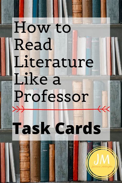 Task Cards for How to Read Literature Like a Professor Close reading