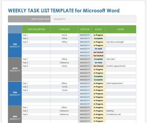 Task List Template 9+ Free Sample, Example, Format Download! Free