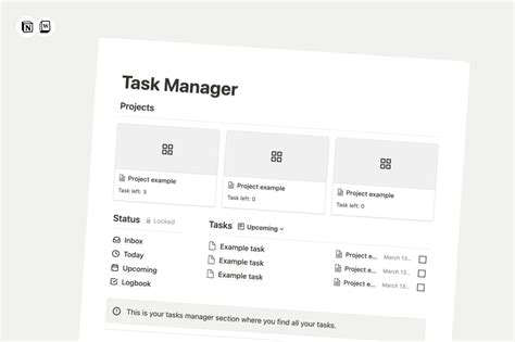 Task Management Notion Template Prototion