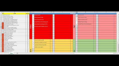 Task Priority Matrix Excel Template YouTube