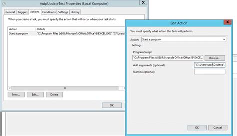 Task scheduler refresh excel.  I have a VB script on an application server to open an ...