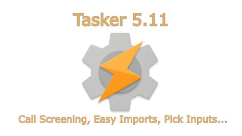 Tasker call screening example.  Without having changed anything and having updated...