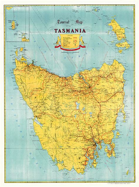 Tasmania Map Print - Etsy