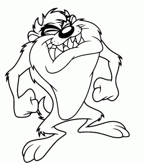 Tasmanian Devil Coloring Sheets