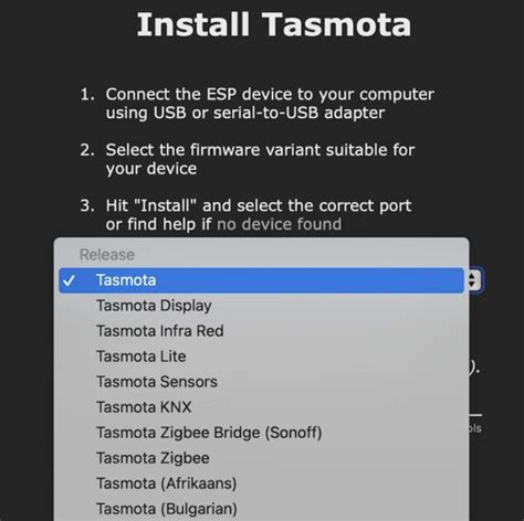 Tasmota encoder.  As it is a Connect the ESP device to your computer using USB or seria...