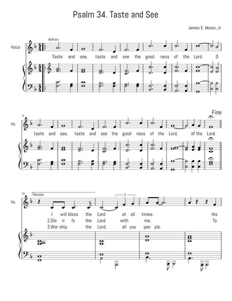 Taste and See - PDF free sheet music