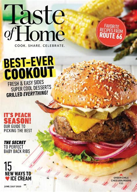 Taste of home magazine. Enjoy one of the leading food and home entertaining magazines today with a subscription to Taste of Home! Cover price is $5.99 an issue, current renewal rate is 6 issues for $21.98. Taste of Home, published by Trusted Media Brands, currently publishes 6 times annually. Your first issue mails in 8-10 weeks. Frequency of all magazines subject to ... 