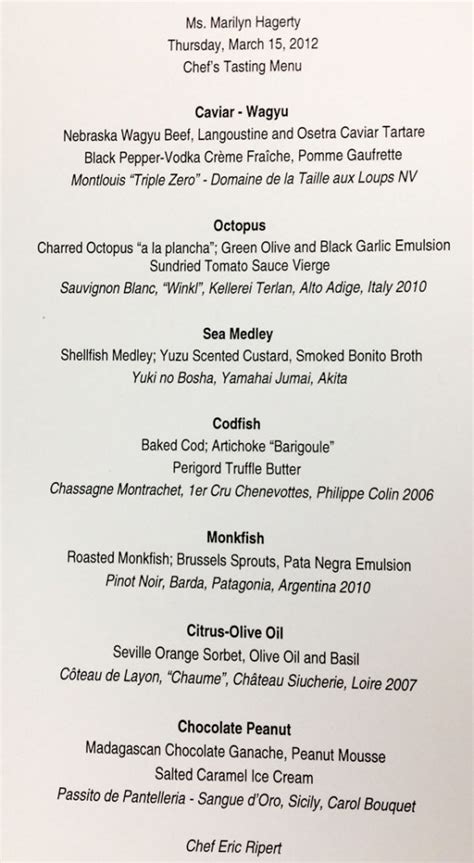 Tasting menu nyc. Tasting Menu – $298 . We are not able to accommodate all food allergies and dietary restrictions. Please confirm with the restaurant prior to booking for specific menu needs. We offer a seasonal, continuously evolving tasting menu. We offer wine pairings for $198 per person. 