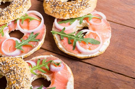Tasty bagels. Bring to a light boil, stirring frequently, until mixture thickens. Remove from heat. Cut thawed pastry dough into 3-inch (7.5 cm) squares. Place in a greased muffin tray. Fill with ¼ cup cheesesteak mix and bake for 10-12 minutes at 400°F (200°C). Take out of oven and cover with grated provolone cheese. 