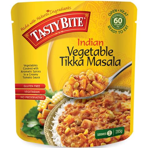 Tasty bite. 6 Tasty Bite Organic Basmati Rice: Just like you’d order at your local Indian spot, but without leaving your house 6 Tasty Bite Organic Channa Masala: Open the pouch and spill the beans for an authentic, ready-to-eat Indian meal. Dietary Information. Vegetarian; 100% Organic; Non-GMO 