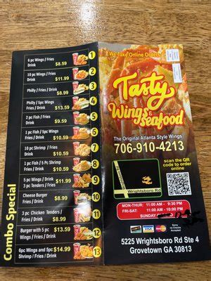 Explore menu, see photos, and read reviews for Tasty Wings & Seafood. Tasty Wings & Seafood. 4.4 (50 Reviews) Seafood ....