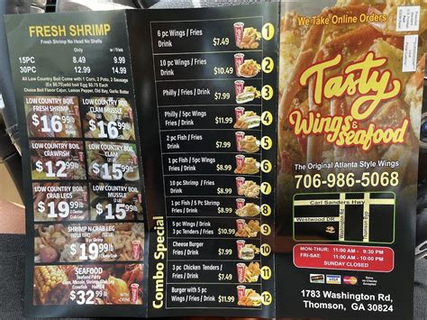 Tasty wings and seafood thomson ga. TASTY WINGS & SEAFOOD - 1783 Washington Rd, Thomson. Seafood, Chicken Wings, Burgers ... 250 Bordeaux Drive NW, Thomson, GA 30824 (706) 703-5215 Website Suggest an ... 