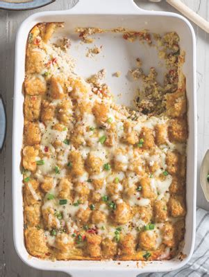 Tater Tot Breakfast Casserole - Paula Deen