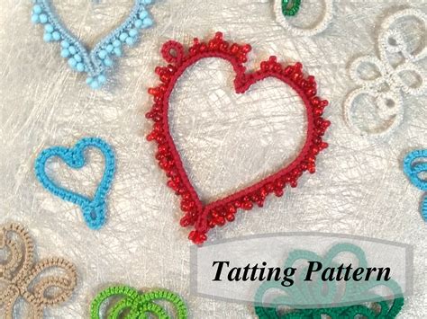 Tatted Heart Pattern. PDF Tutorial For Simple Tatted Heart Etsy