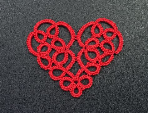 Tatting Heart Pattern PDF Shuttle Tatting Pattern for Etsy Shuttle