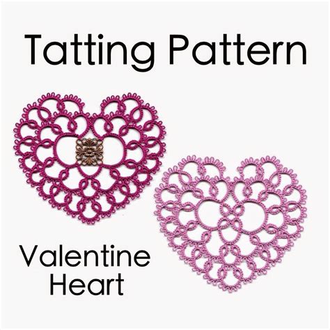 Tatting Pattern Valentine Heart Needle Tatting Patterns, Shuttle