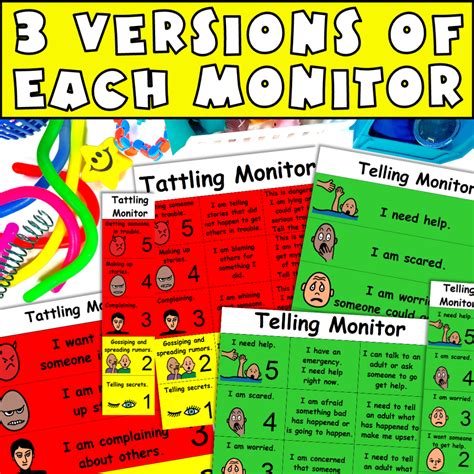 Tattling vs Telling Anchor Chart with Tattle Form to Stop Tattletale