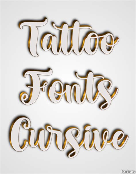 Tattoo Fonts Cursive Text Effect and Logo Design Font