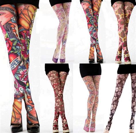 Tattoo Printed Tights & Pantyhose Online - Stop & Stare